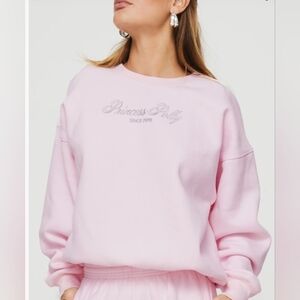Princes Polly Crewneck Script Baby Sweatshirt Pink Medium